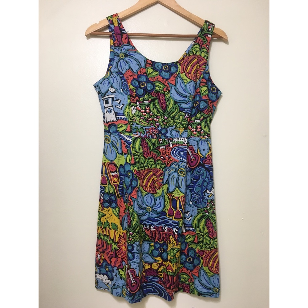 Kahala vintage 90s tropical Hawaiian dress